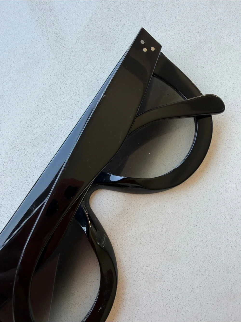 Céline Black Oversized Shield Sunglasses